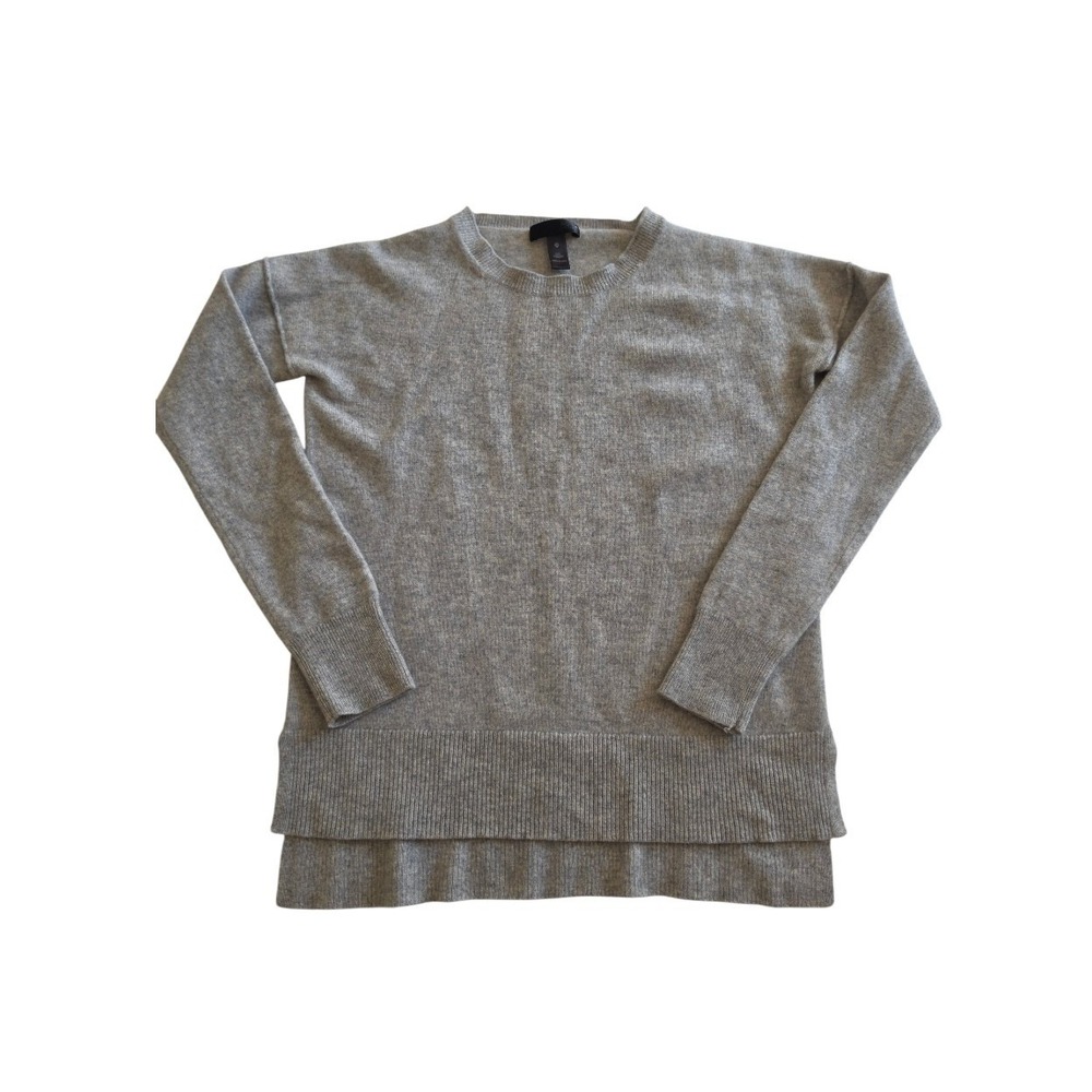 AQUA‎ Cashmere Gray 
Lightweight Minimalist Old Money Quiet Luxury Sweater sz XS